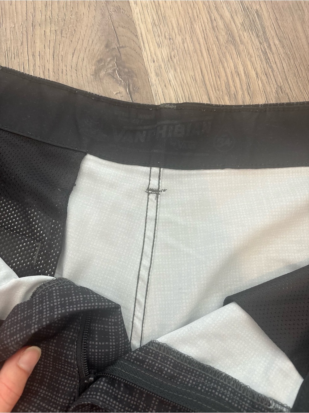 Vans Dark Gray Plaid Cargo Shorts - Picture 2 of 3